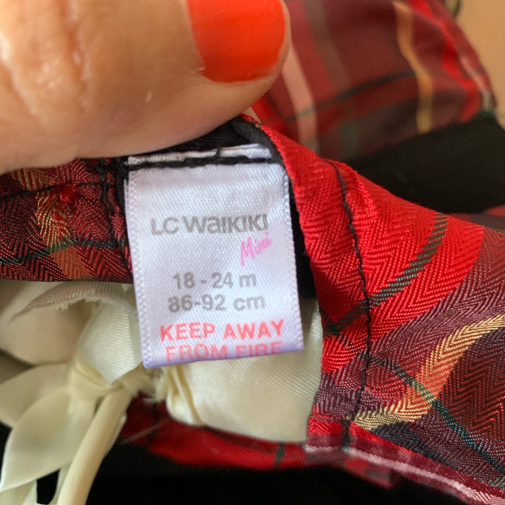 LC Waikiki Holiday Christmas Plaid dress toddler - Picture 6 of 8